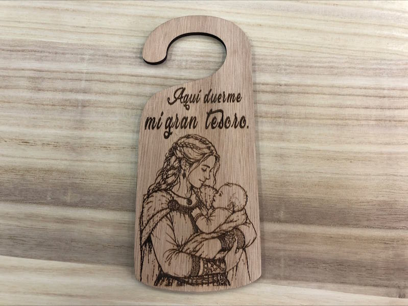 Cartel No Molestar Mamá Bebé , Aquí duerme mi gran tesoro